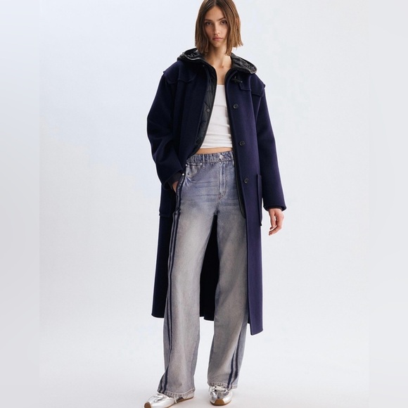 RAG & BONE Miramar Terry Wide Leg Track Pants in color CONEY Size Small - Picture 2 of 12